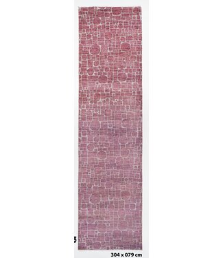 Kelimshop Marble Maroon Rug 304 x 079 cm