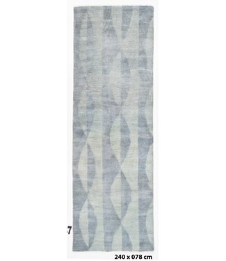 Kelimshop Moderner grüner Louie-Teppich, 240 x 078 cm Kelimshop Moderner grüner Louie-Teppich, 240 x 078 cm