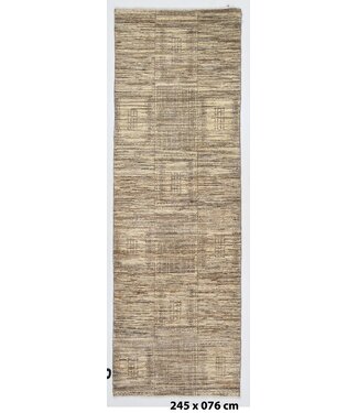 Kelimshop Cremefarbener Erdteppich, 245 x 076 cm Kelimshop Cremefarbener Erdteppich, 245 x 076 cm