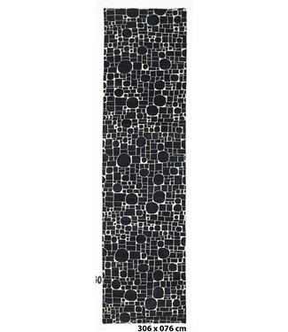 Kelimshop Schwarzer Cirsquare-Teppich 306 x 076 cm Kelimshop Schwarzer Cirsquare-Teppich 306 x 076 cm