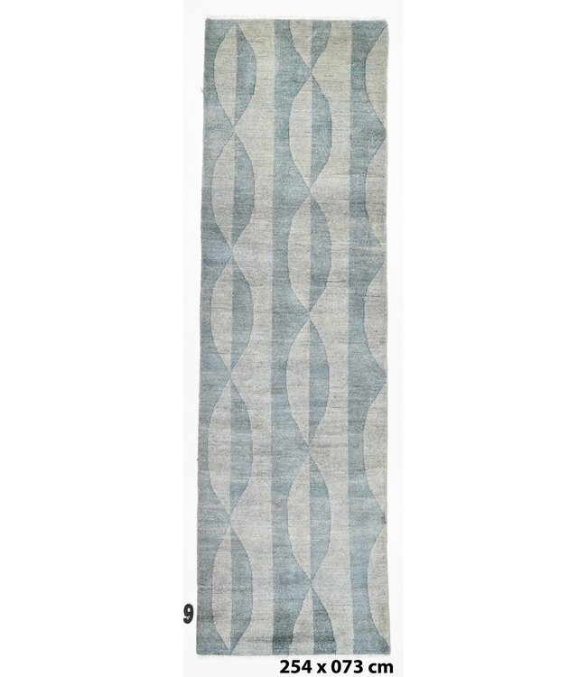 Modern Louie Green Rug  254 x 073 cm