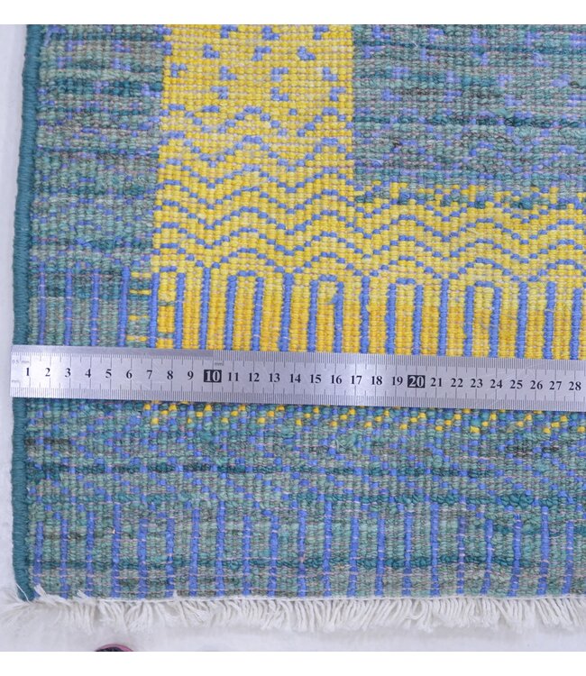 Quadratischer Vierpass-Teppich, 193 x 121 cm