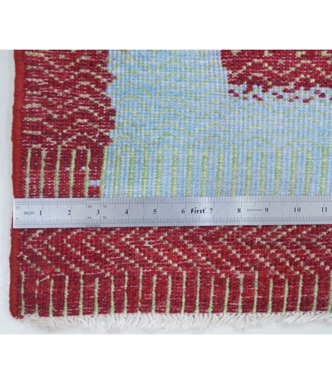 Quadratischer Vierpass-Teppich, 182 x 121 cm