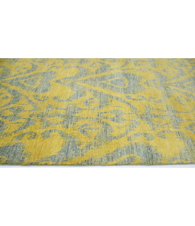 Damastgelber Teppich 176 x 120 cm