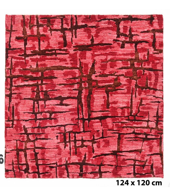 Rode Zebrasteek 124 x 120 cm