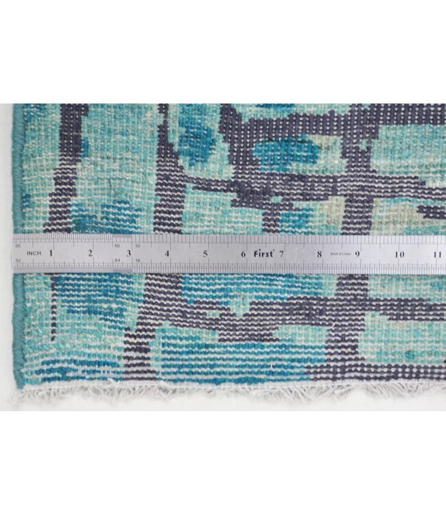 Blauw Zebra Stitch Vloerkleed 193 x 120 cm