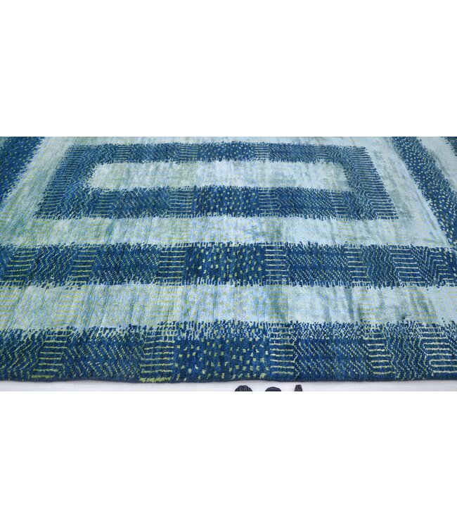 Quadratischer Vierpass-Teppich, 177 x 118 cm