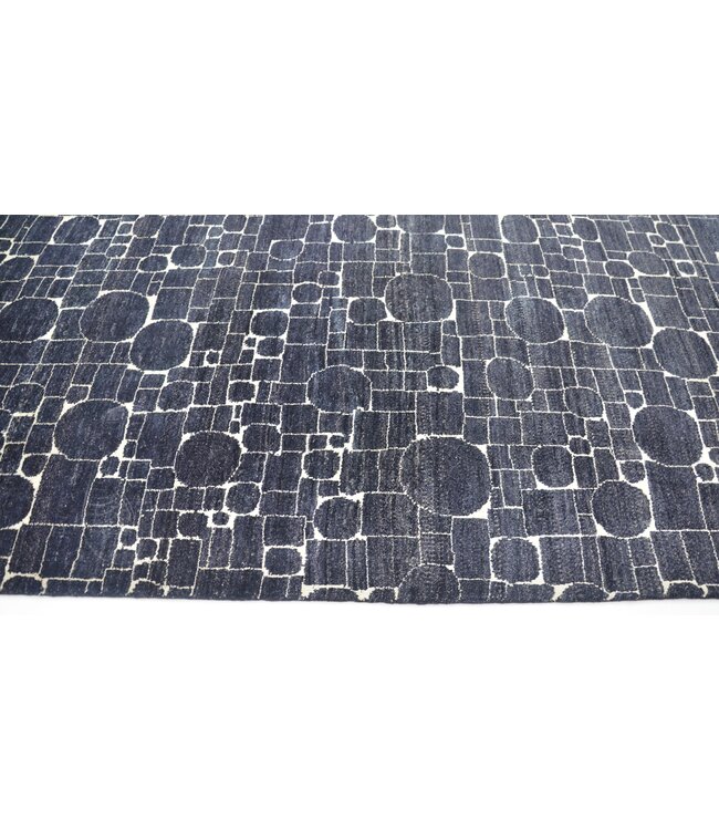 Schwarzer Cirsquare-Teppich 541 x 091 cm