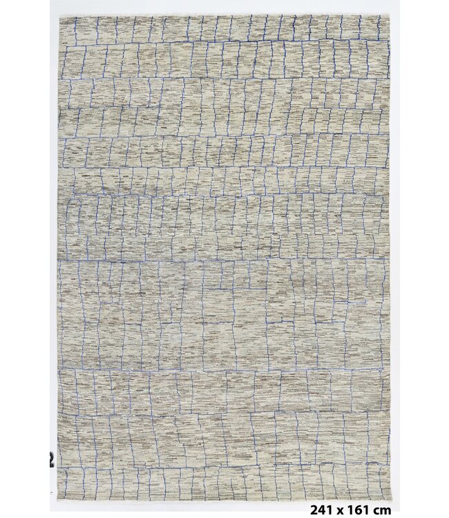 Staalgrijs cementtapijt 241 x 161 cm