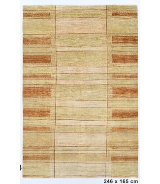 Kelimshop Orangefarbener Fensterscheibenteppich 246 x 165 cm Kelimshop Orangefarbener Fensterscheibenteppich 246 x 165 cm