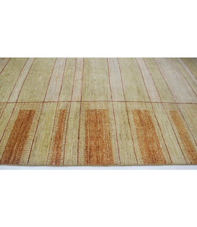 Orange  Windowpane Rug 246 x 165 cm