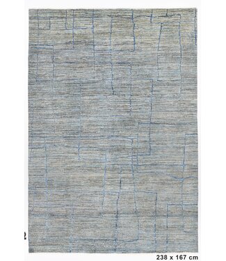 Blauer Jagran-Teppich, 238 x 167 cm