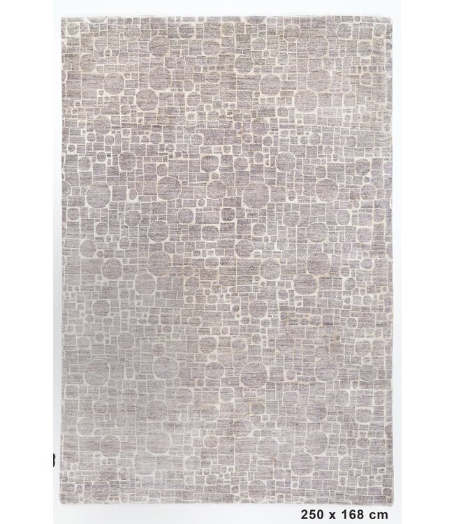 Wit rond vierkant vloerkleed 250 x 168 cm