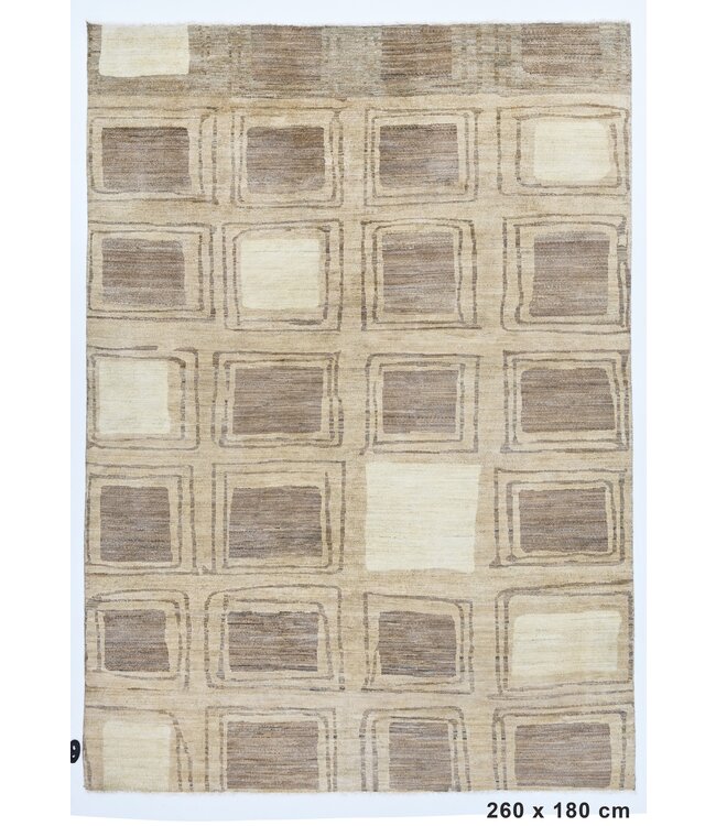 Vierkant in Vierkant Vloerkleed 260 x 180 cm