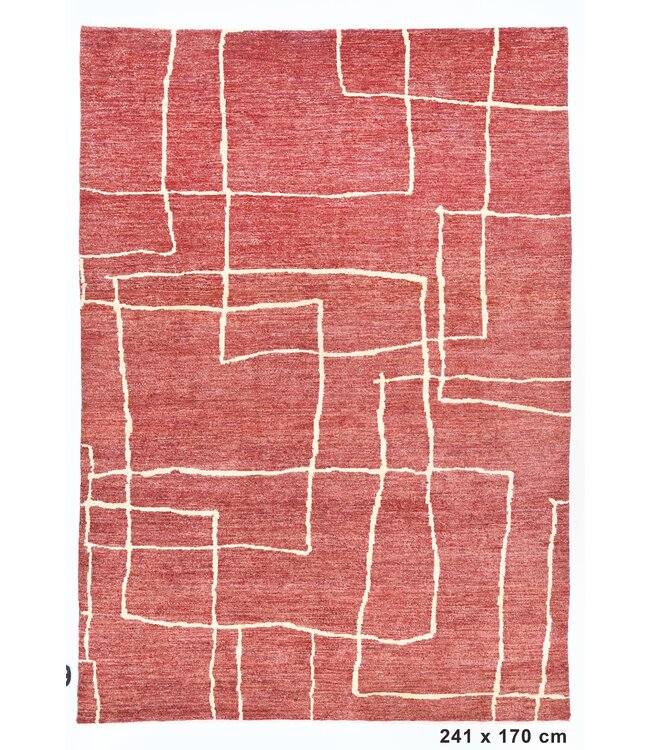 White Line in Lava Rug 241 x 170 cm