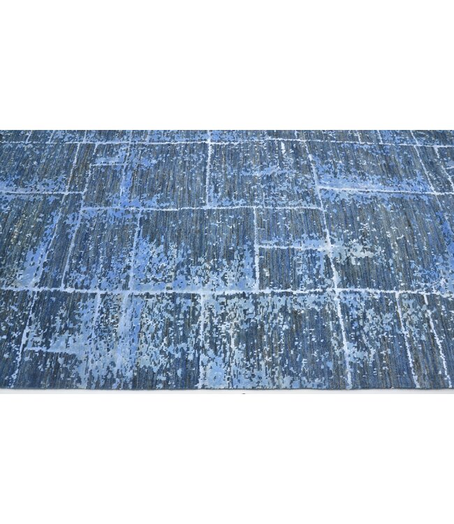 Splatter in groen vloerkleed 276 x 183 cm