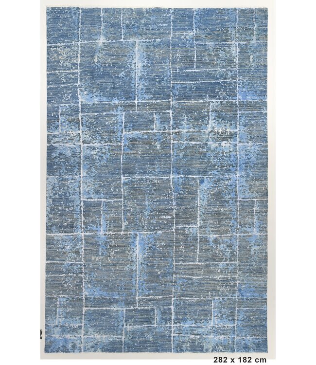 Splatter in groen vloerkleed 282 x 182 cm