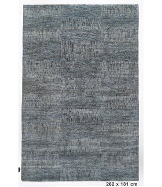 Cementblauw vloerkleed 282 x 181 cm