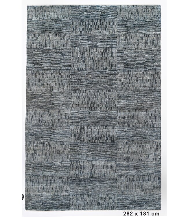 Zementblauer Teppich 282 x 181 cm