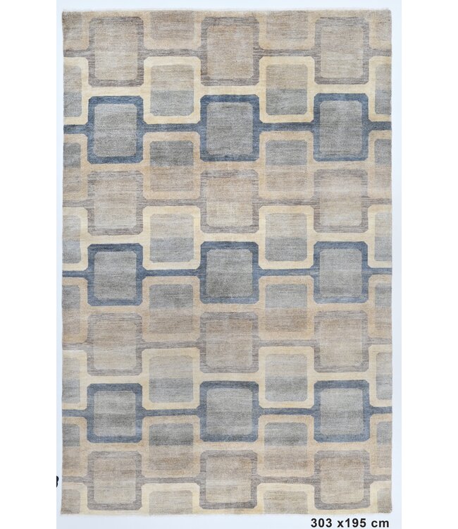 Eencellig meerkleurig vloerkleed 303 x 195 cm