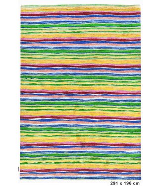 Rainbow Pinstripe Rug 291 x 196 cm