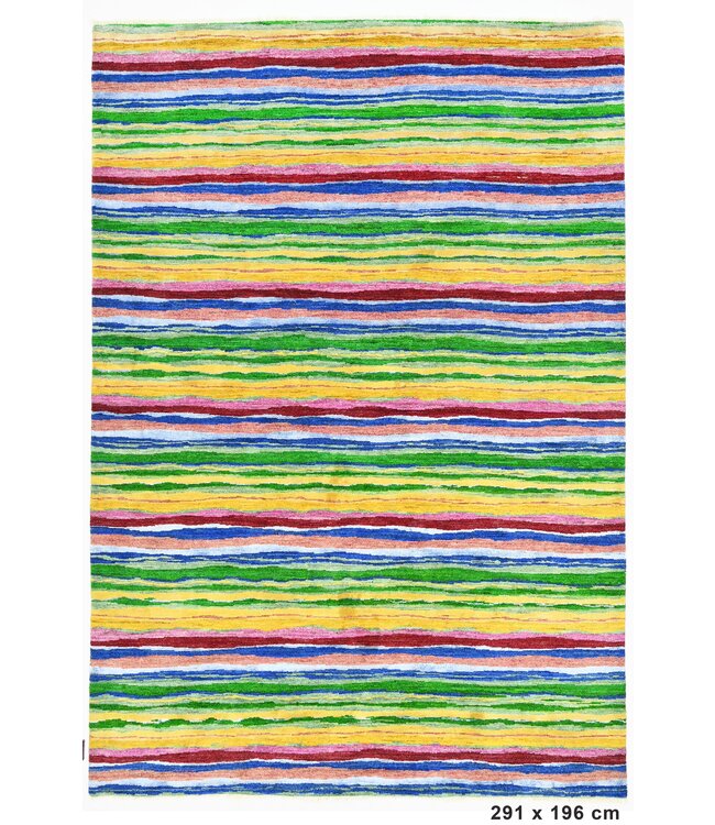 Teppich mit Regenbogen-Nadelstreifen, 291 x 196 cm