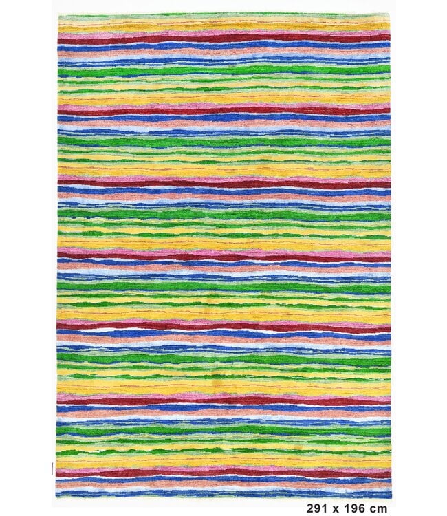Teppich mit Regenbogen-Nadelstreifen, 291 x 196 cm