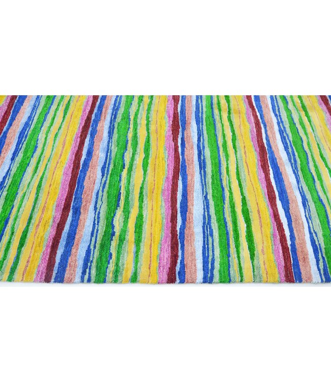 Rainbow Pinstripe Rug 291 x 196 cm