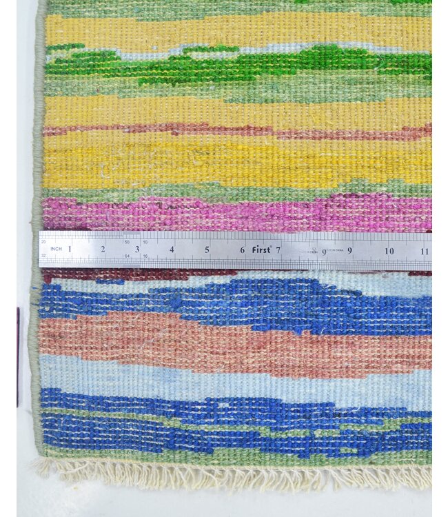 Teppich mit Regenbogen-Nadelstreifen, 291 x 196 cm