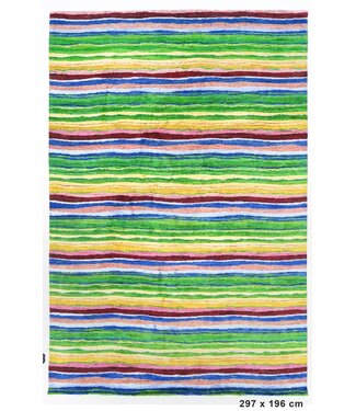 Rainbow Pinstripe Rug 297 x 196 cm