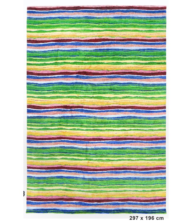 Rainbow Pinstripe Rug 297 x 196 cm