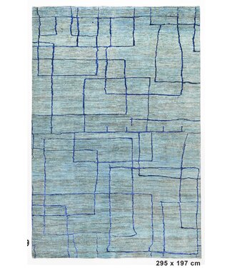 White Line in Mud Rug 295 x 197 cm