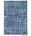 Kelimshop White Line in Blue Rug 292 x 199 cm