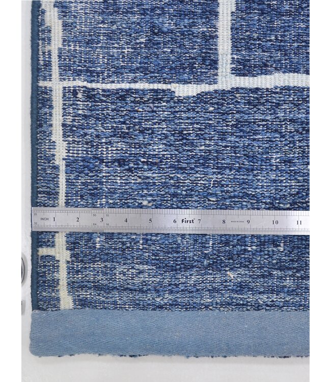 White Line in Blue Rug 292 x 199 cm