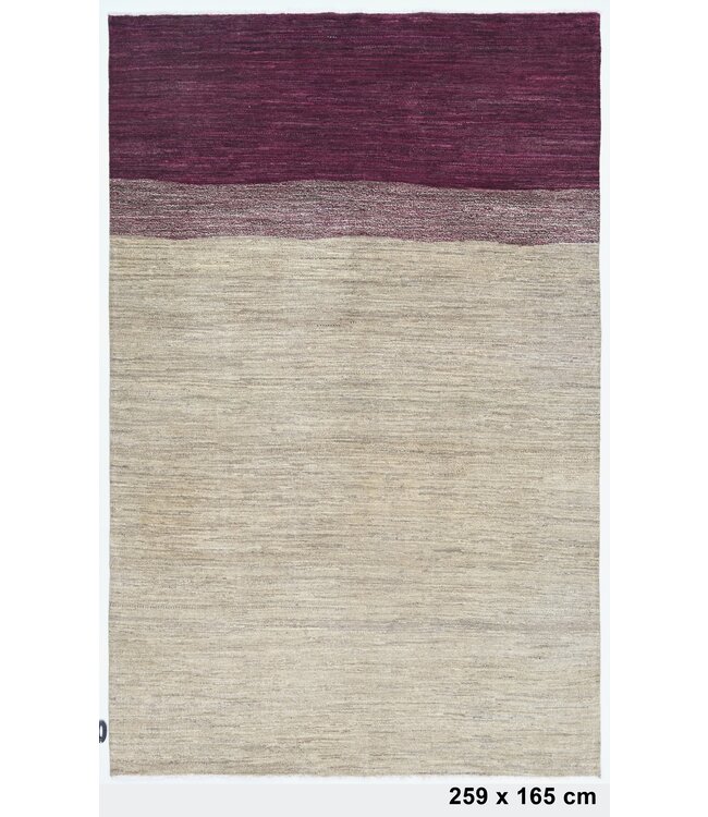 Teppich aus Samt und Creme, 259 x 165 cm