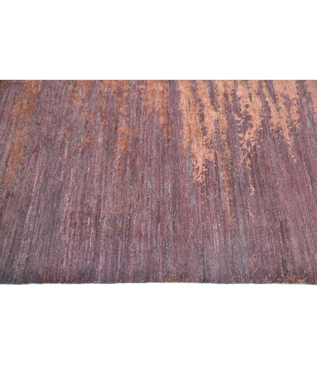 Moderner scharlachroter Teppich, 253 x 165 cm