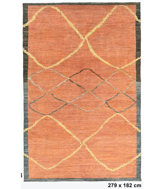 Tangerine Art Deco Rug 279 x 182 cm