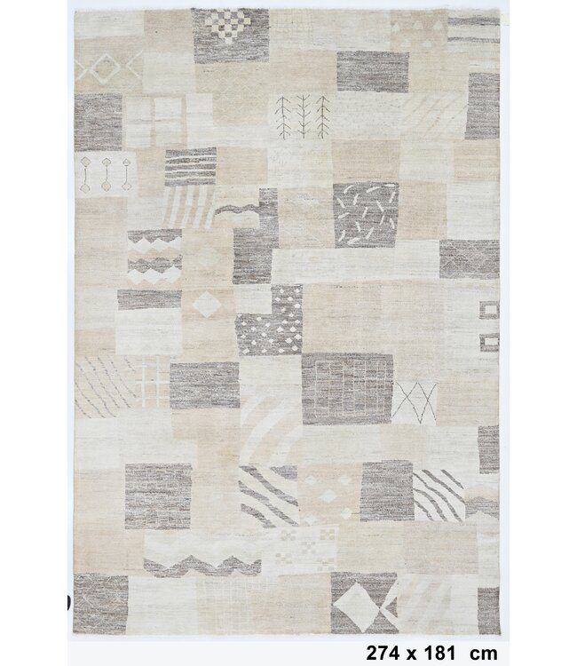 Schlichter abstrakter Teppich, 274 x 181 cm