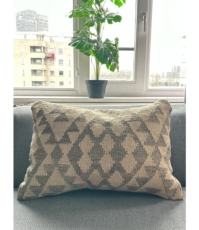 1x kilim cushion cover ca 60x45 cm with filling