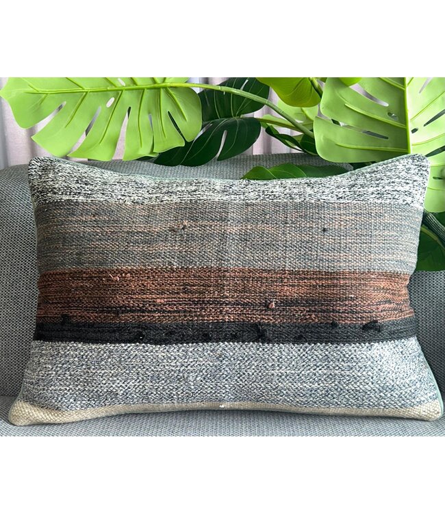 1x kilim cushion cover ca 60x40 cm with filling