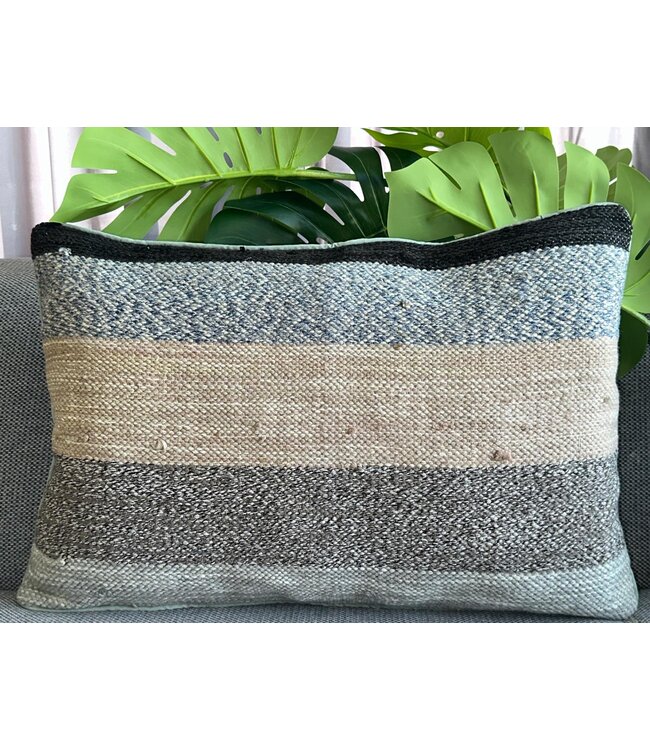 1x kilim cushion cover ca 60x40 cm with filling