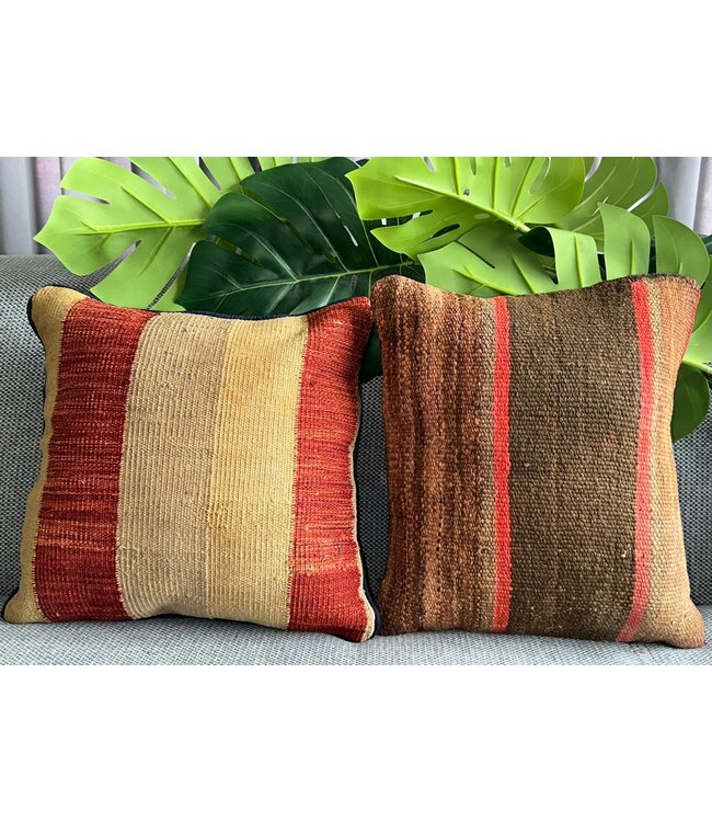 2x kilim cushions ca 45x45 cm with filling