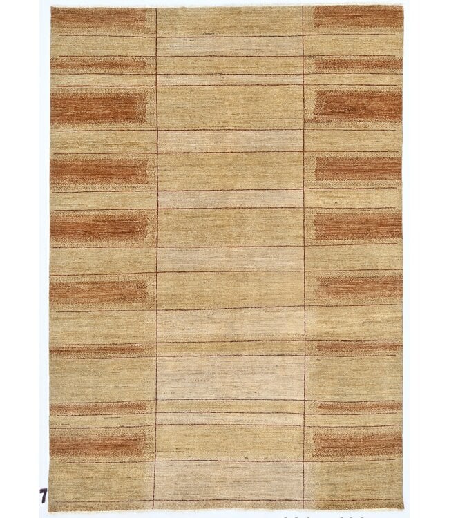 Orange  Windowpane Rug 281 x 190 cm