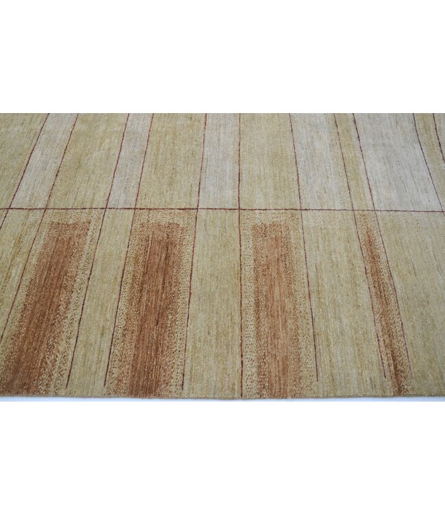 Orange  Windowpane Rug 281 x 190 cm