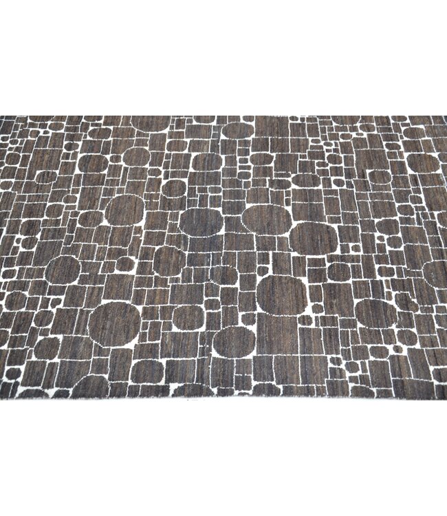 Schwarzer Cirsquare-Teppich 306 x 196 cm