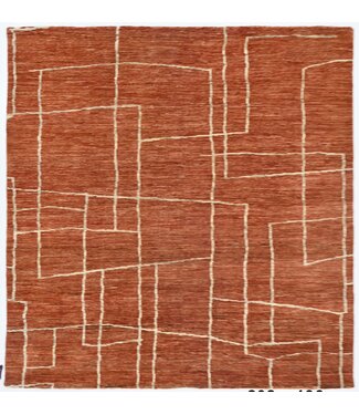 Kelimshop Teppich „White Line in Lava“, 202 x 196 cm Kelimshop Teppich „White Line in Lava“, 202 x 196 cm