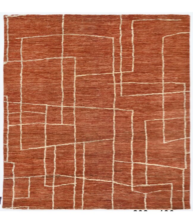 Teppich „White Line in Lava“, 202 x 196 cm