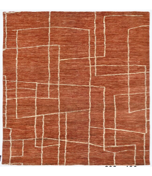 White Line in Lava Rug 202 x 196 cm