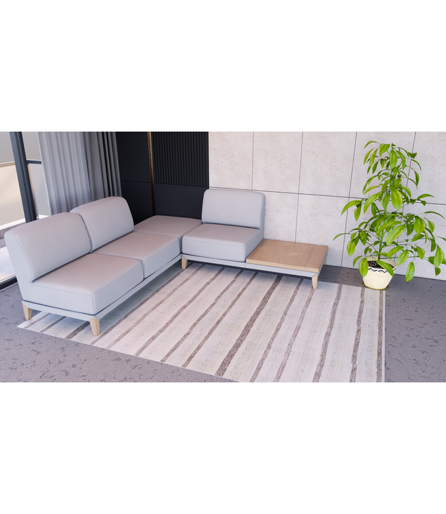 Wood Carved Rug 306 x 196 cm