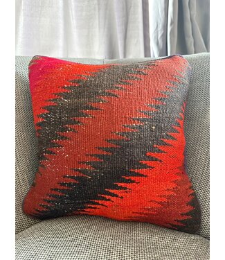 Kelimshop kilim cushion cover  vintage  ca 40x40  cm with filling